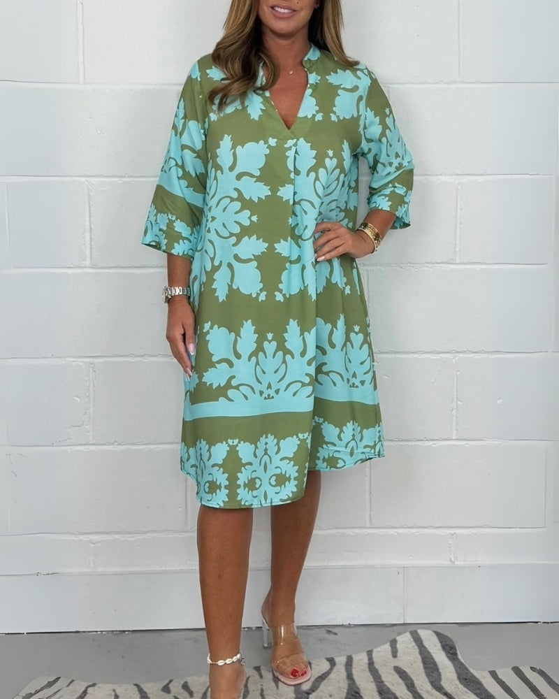 BAROLA - BOHO V-HALS JURK