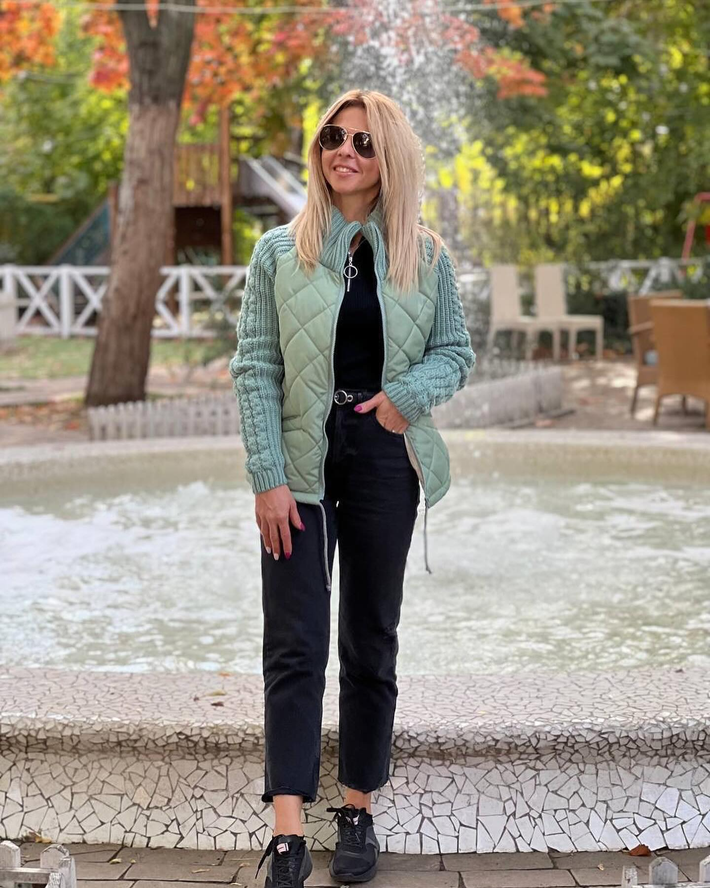 Nora - Patchwork gebreide jas voor dames